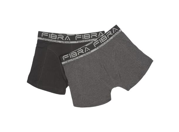 FIBRA Apex Boxer jr 2pck Sort/Grå 140 Boksershorts til herre i 2 farger 