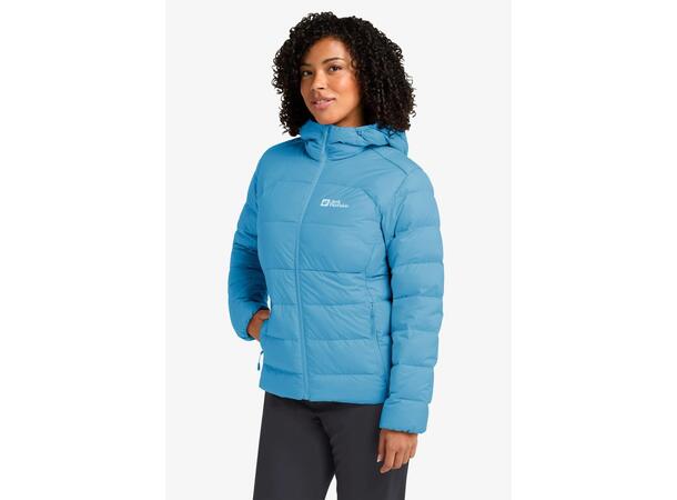JW Ather Down Hoody W Rds Lys blå XS Jack Wolfskin Dunjakke til dame 