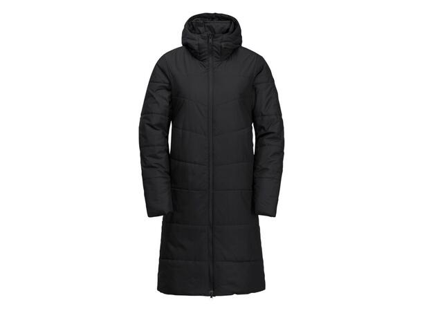 JW Deutzer Coat W Sort XS Jack Wolfskin Varm Lang Dame Parkas 