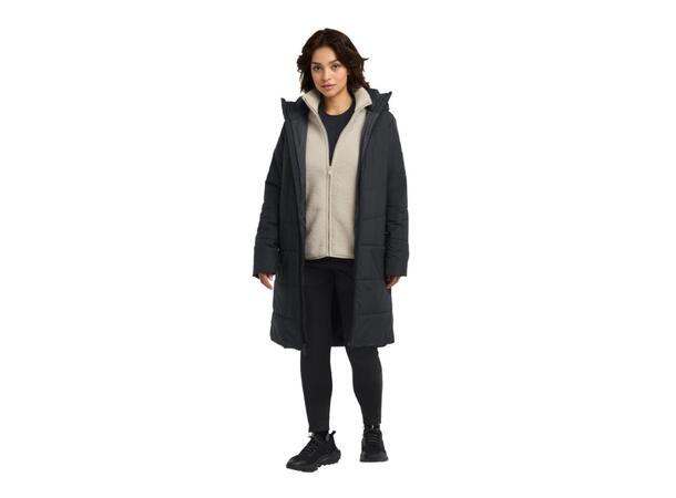 JW Deutzer Coat W Sort XS Jack Wolfskin Varm Lang Dame Parkas 