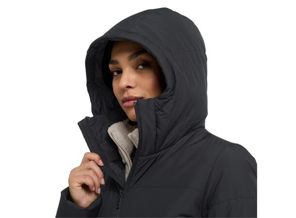 JW Deutzer Coat W Sort XS Jack Wolfskin Varm Lang Dame Parkas 