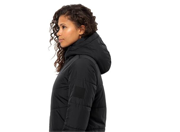 JW Deutzer Coat W Sort XS Jack Wolfskin Varm Lang Dame Parkas 