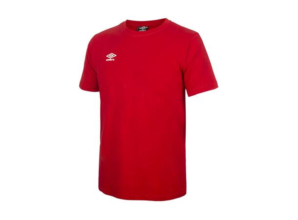 UMBRO Basic Tee jr Rød 116 Rundhalset t-skjorte i bomull 