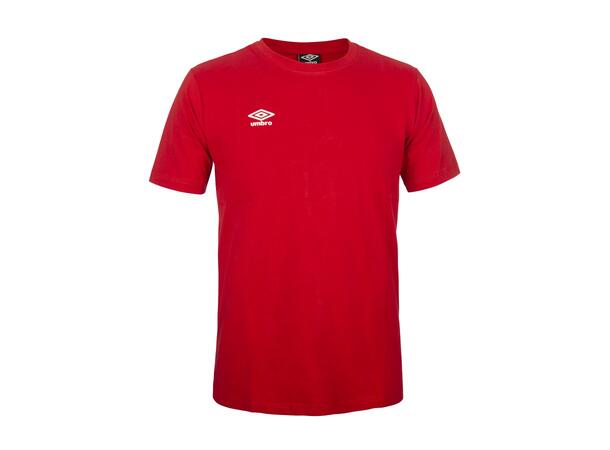 UMBRO Basic Tee jr Rød 116 Rundhalset t-skjorte i bomull 