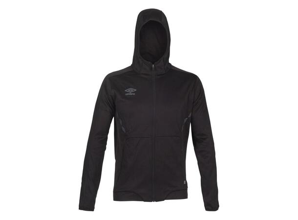UMBRO Core Tech Hood Zip J Sort 128 Jakke med hette, i resirkulert polyester 