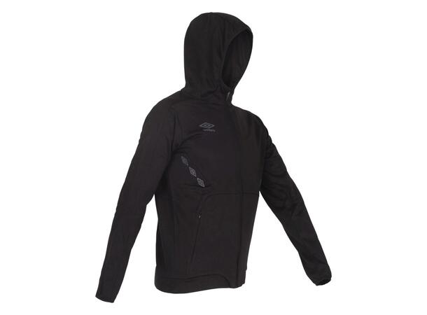 UMBRO Core Tech Hood Zip J Sort 128 Jakke med hette, i resirkulert polyester 