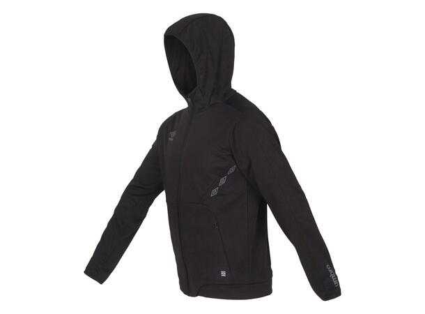 UMBRO Core Tech Hood Zip J Sort 128 Jakke med hette, i resirkulert polyester 