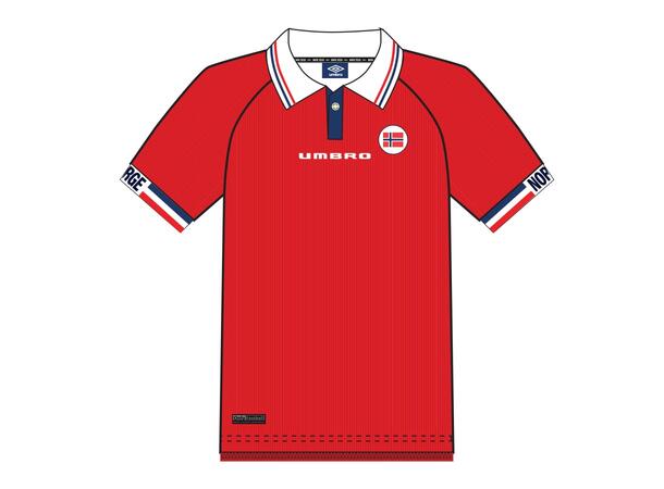 UMBRO Retro VM-98 Rød XS Retro fotballskjorte Norge 