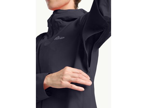 JW Highest Peak 3L Jkt W Grå S Jack Wolfskin Skalljakke til dame 