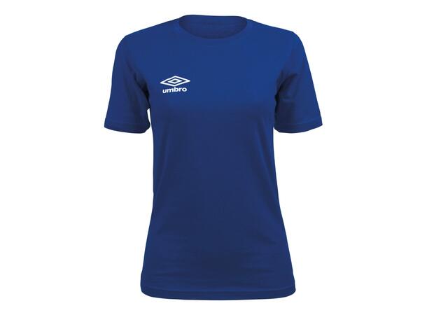 UMBRO Basic Tee W Blå 36 Rundhalse t-skjorte i bomull 