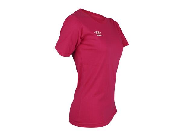 UMBRO Basic Tee W Rosa 36 Rundhalse t-skjorte i bomull 