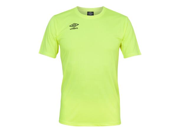UMBRO Core Poly Tee Neongul XS Enkel, teknisk trøye i polyester 