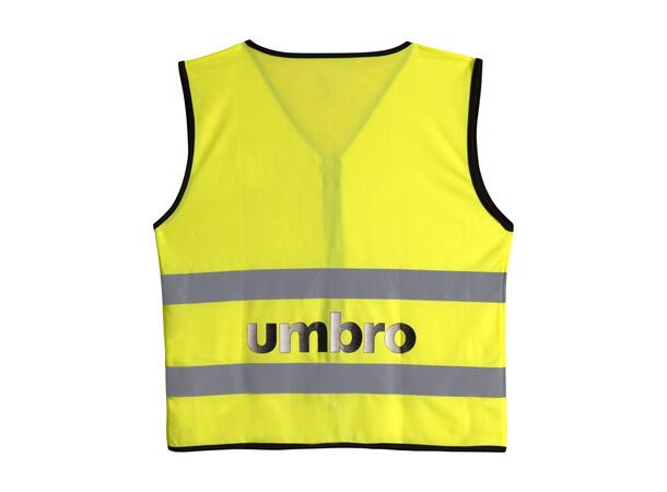 UMBRO Crew Vest Neongul S/M Vest med glidelås og refleks 