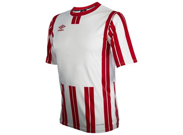 UMBRO Inter Strip Jsy SS Hvit/Rød XS Stripet teknisk spillertrøye 