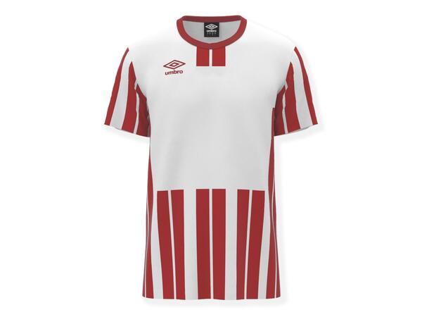 UMBRO Inter Strip Jsy SS Hvit/Rød XS Stripet teknisk spillertrøye 