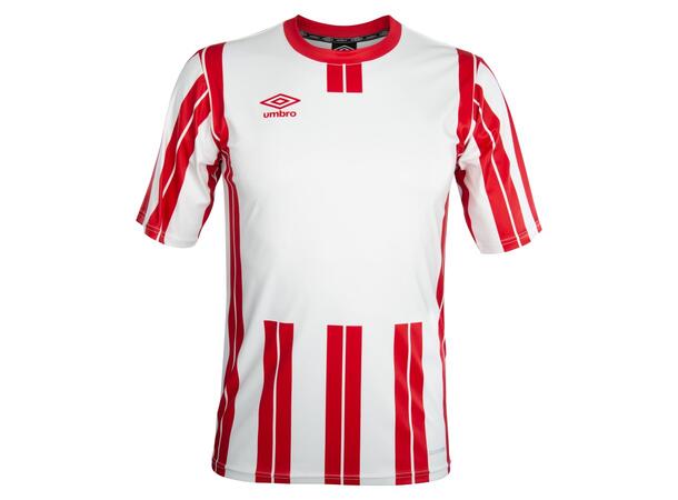 UMBRO Inter Strip Jsy SS Hvit/Rød XS Stripet teknisk spillertrøye 
