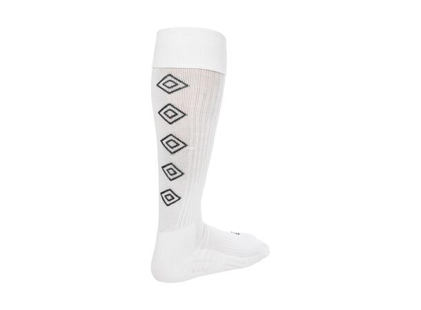 UMBRO UX Elite Fotb.Str Hvit/Sort 30-34 Solide fotballstrømper - god passform 