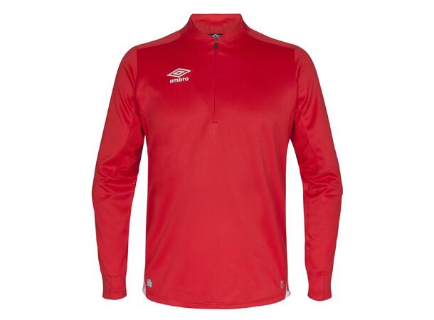 UMBRO UX Elite Half Zip Rød/Hvit XS Treningsgenser med glidelås 
