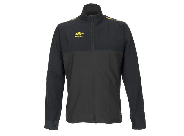 UMBRO UX Pro Trn Jkt Jr Sort/Gul 116 Lett treningsjakke, normal passform. 