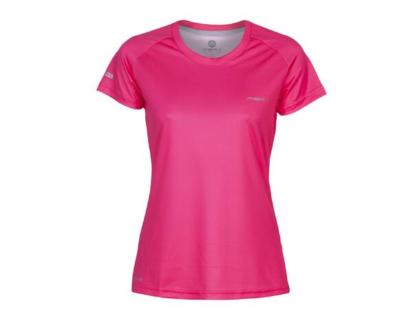 FIBRA Sync Logo Tee W Rosa XS Lett komfortabel T-skjorte for dame 