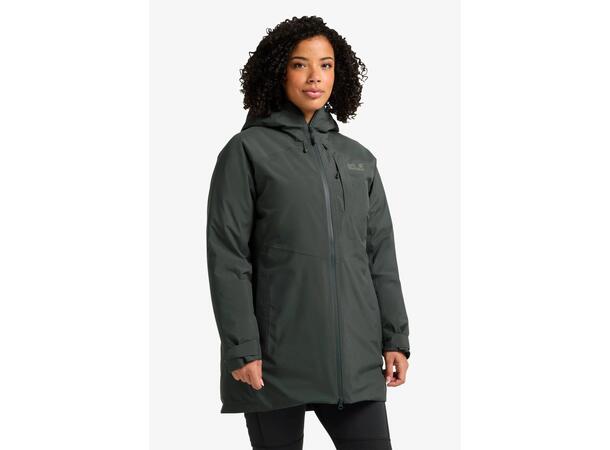 JW Icecape 2L Down Ins Jkt W Grønn XS Jack Wolfskin Lang Dunisolert Jakke dame 