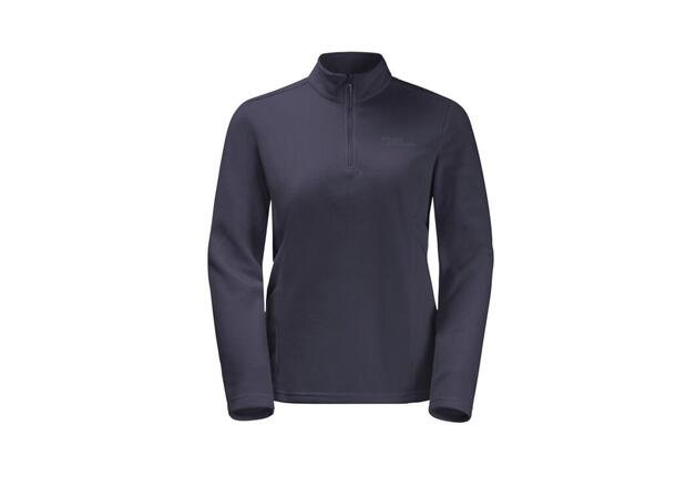 JW Taunus HZ W Mørk grå XS Jack Wolfskin fleece genser m/glidelås 