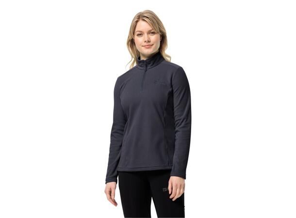 JW Taunus HZ W Mørk grå XS Jack Wolfskin fleece genser m/glidelås 