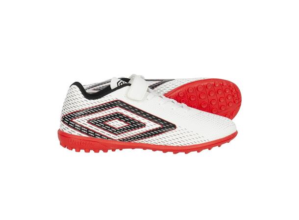 UMBRO Aurora II Lo TF VE Jr Hvit 27,5 Fotballsko til junior med velcro 
