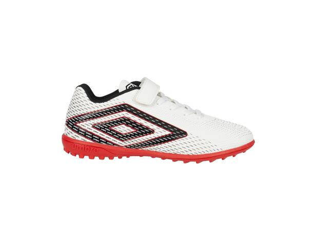 UMBRO Aurora II Lo TF VE Jr Hvit 27,5 Fotballsko til junior med velcro 