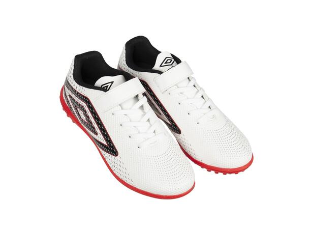 UMBRO Aurora II Lo TF VE Jr Hvit 27,5 Fotballsko til junior med velcro 