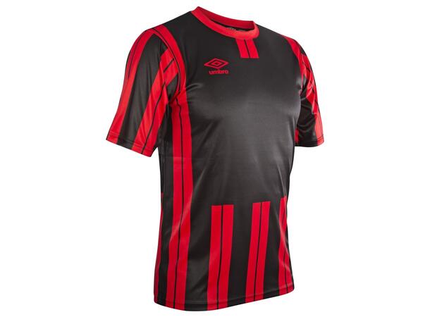 UMBRO Inter Strip Jsy Jr Rød/Sort 128 Stripet teknisk spillertrøye 