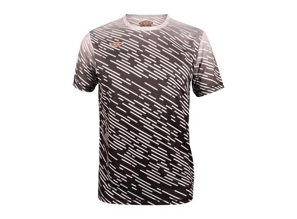 UMBRO Pre Match Tee Mørk grå XS Resirkulert sublimert trenings t-skjorte 