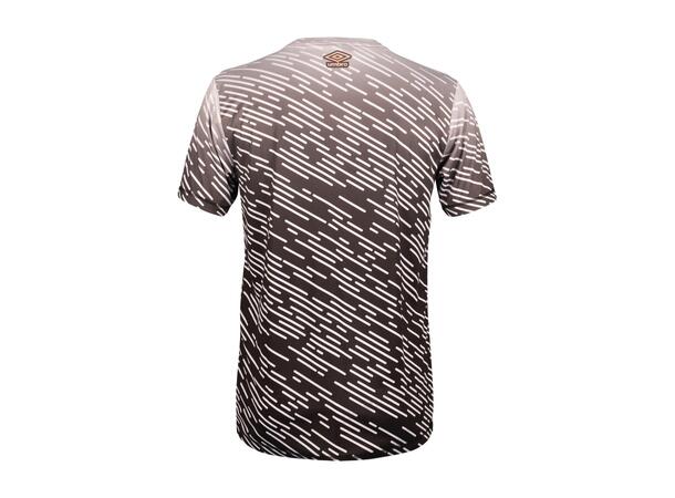 UMBRO Pre Match Tee Mørk grå XS Resirkulert sublimert trenings t-skjorte 