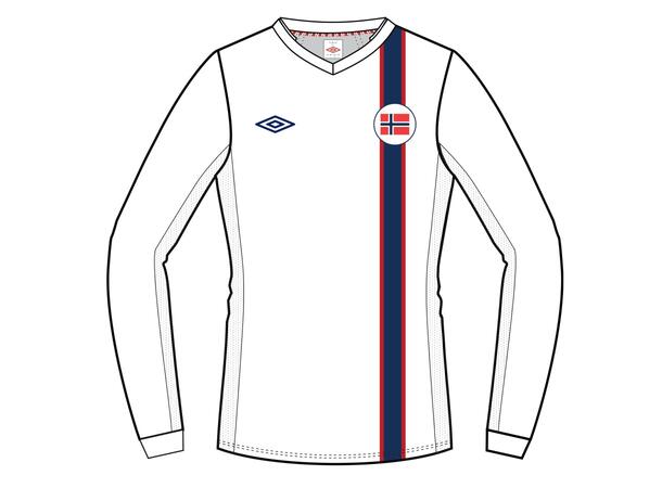UMBRO Retro 2012 Away Jr Hvit 116 Retro fotballskjorte Norge 