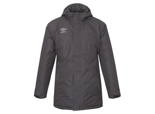 UMBRO UX Elite Team Jacket Sort M Funksjonell lang vattert klubbjakke 