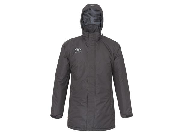 UMBRO UX Elite Team Jacket Sort M Funksjonell lang vattert klubbjakke 