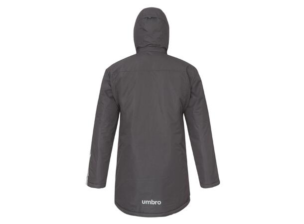 UMBRO UX Elite Team Jacket Sort M Funksjonell lang vattert klubbjakke 