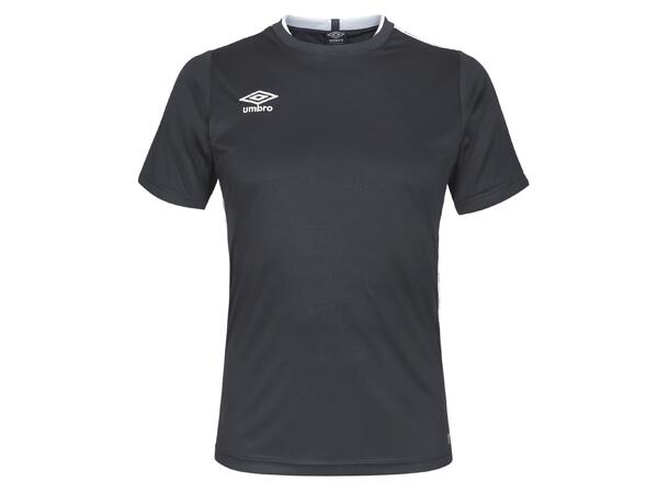 UMBRO UX Elite Trn Tee jr Sort/Hvit 128 Teknisk trenings t-skjorte til junior 