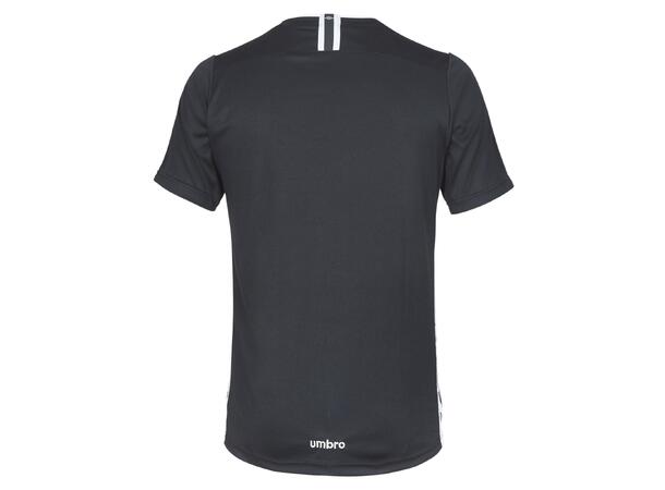 UMBRO UX Elite Trn Tee jr Sort/Hvit 128 Teknisk trenings t-skjorte til junior 