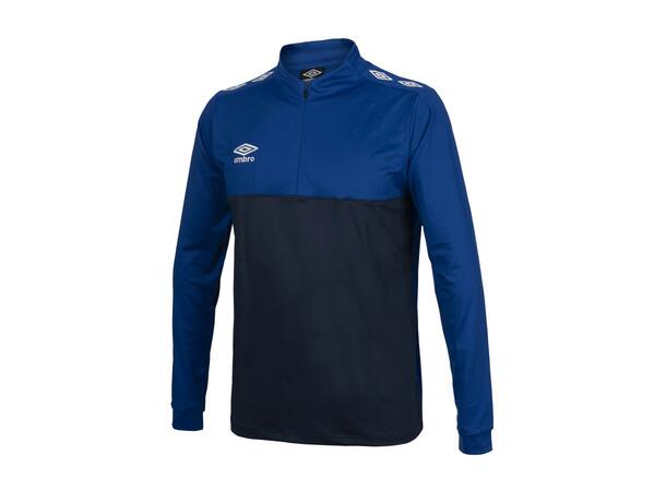 UMBRO UX Pro Half Zip Jr Blå/Hvit 116 Treningsgenser med glidelås til junior 