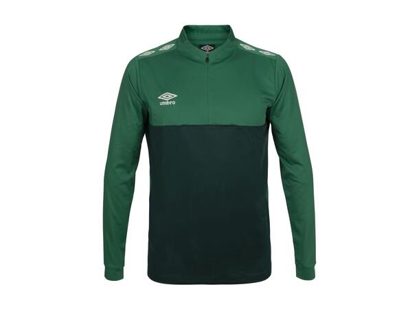 UMBRO UX Pro Half Zip Jr Grønn/Hvit 128 Treningsgenser med glidelås til junior 