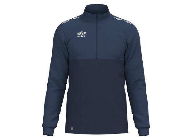 UMBRO UX Pro Half Zip Jr Marine/Hvit 116 Treningsgenser med glidelås til junior 