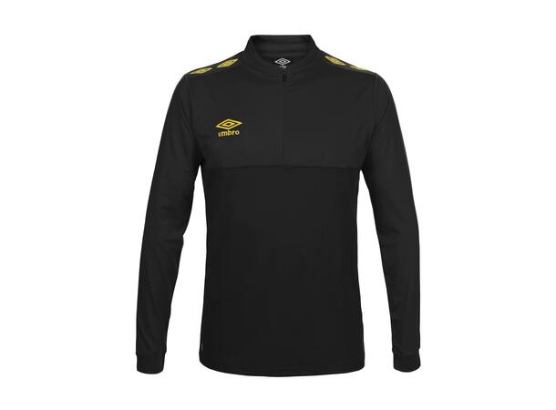 UMBRO UX Pro Half Zip Sort/Gul 3XL Treningsgenser med glidelås 