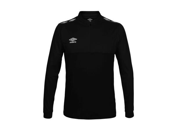 UMBRO UX Pro Half Zip Sort/Hvit XS Treningsgenser med glidelås 