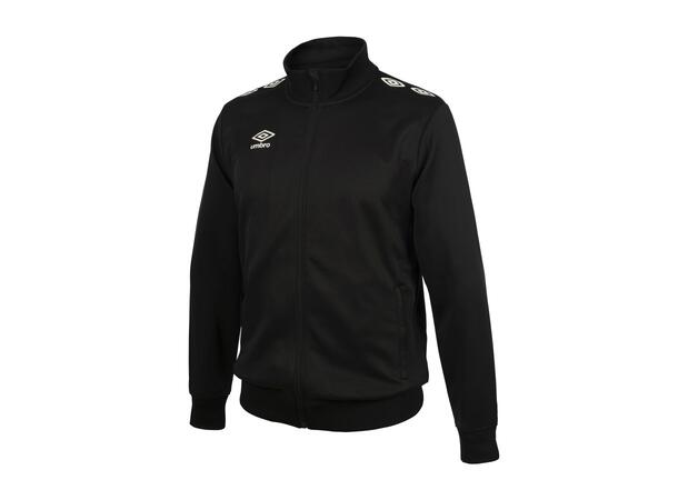 UMBRO UX Pro Track Jacket Jr Sort 128 Polyesterjakke med tøffe detaljer Junior 