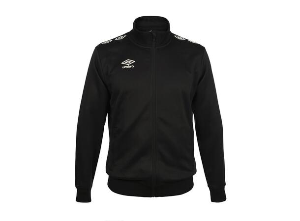 UMBRO UX Pro Track Jacket Jr Sort 128 Polyesterjakke med tøffe detaljer Junior 