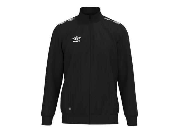 UMBRO UX Pro Track Jacket Jr Sort 128 Polyesterjakke med tøffe detaljer Junior 