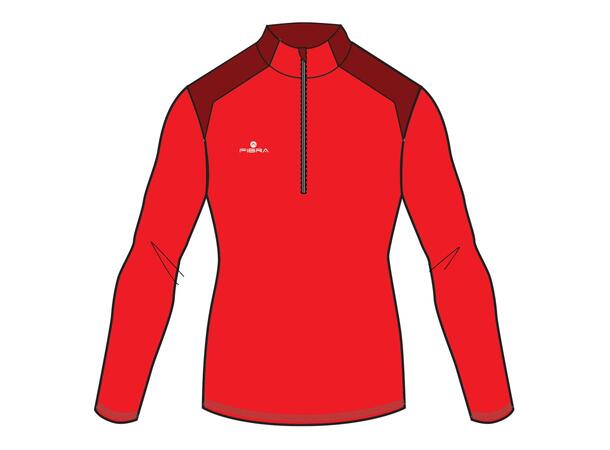 FIBRA Halfzip Rød S Treningsgenser 