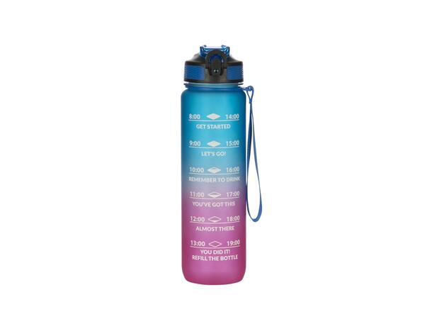 UMBRO Aqua Water Bottle Rosa 1L Drikkeflaske med motivasjonstekst 