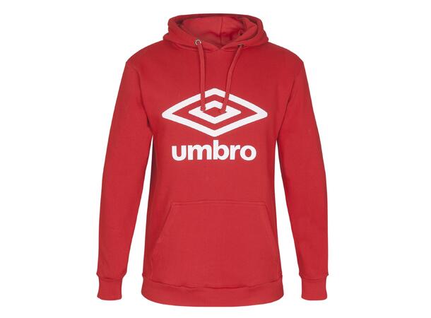 UMBRO Basic Logo Hood jr Rød 116 Hettegenser med Umbrologo og lomme 